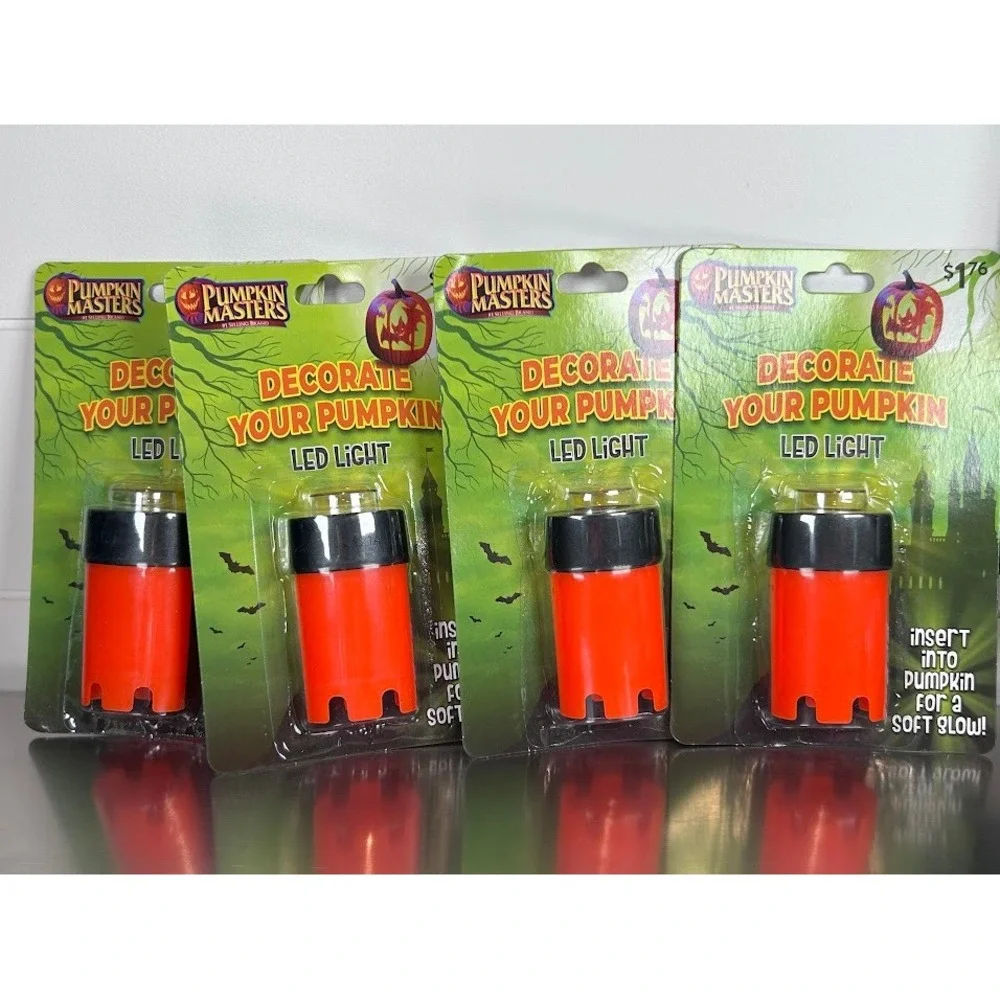 4- Pumpkin Masters Decorate Your Pumpkin LED‎ Light Halloween Decoration NEW
